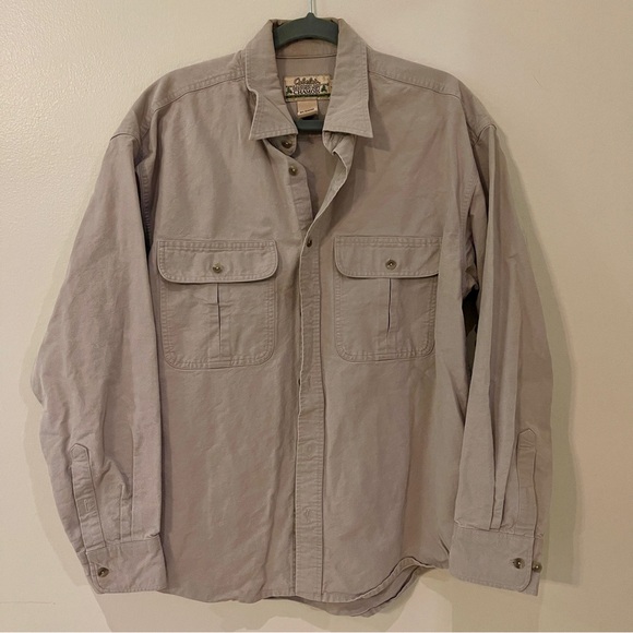 Cabela's Other - Cabela's Tan heavy weight Shirt Large Regular
